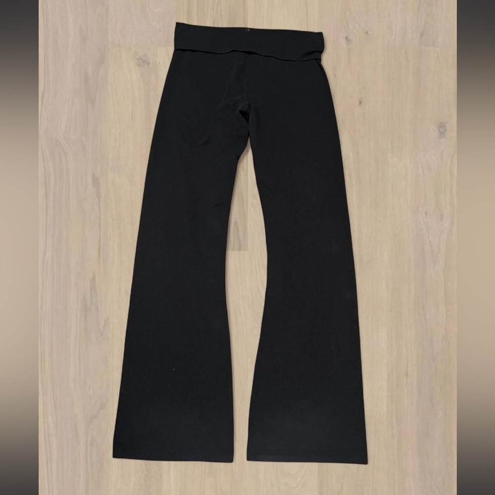 Victoria's Secret Black Fold-Over Waist Wide-Leg Pants - Picture 5 of 5